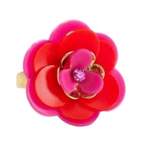KATE SPADE • Red Rosy Posy Flower Ring